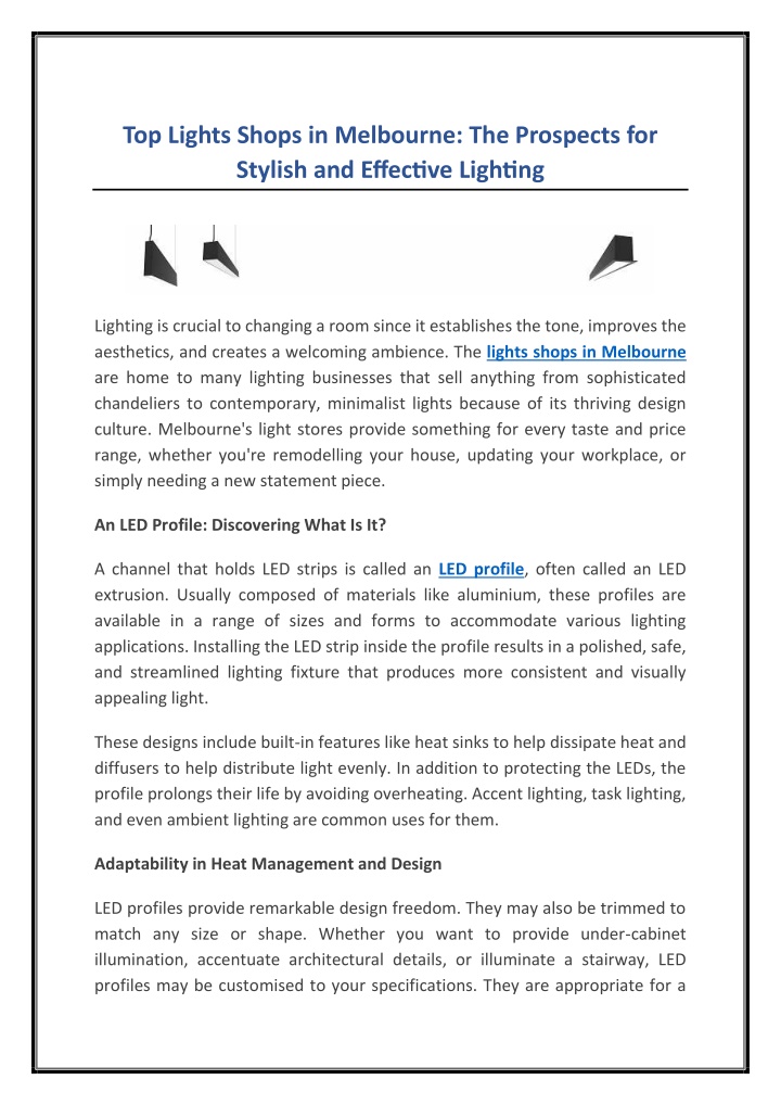top lights shops in melbourne the prospects