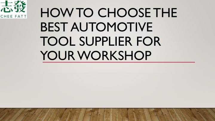 how to choose the best automotive tool supplier for your workshop