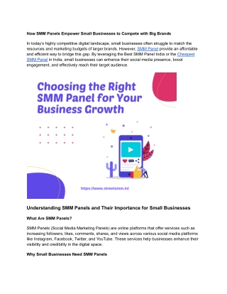 How SMM Panels Empower Small Businesses to Compete with Big Brands