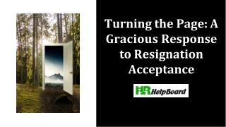 turning the page a gracious response