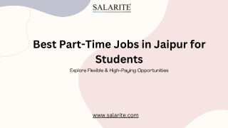 best part time jobs in jaipur for students