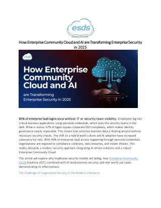 How Enterprise Community Cloud and AI are Transforming Enterprise Security in 2025