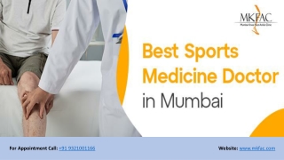 Best Sports Medicine Doctor in Mumbai | Dr Pradeep Moonot | MKFAC