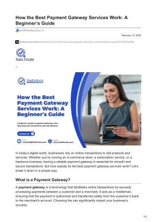 how the best payment gateway services work