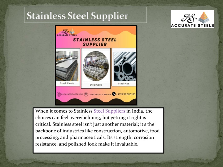 stainless steel supplier