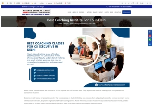 Best CS Executive Coaching in Delhi: Fees, Reviews & More