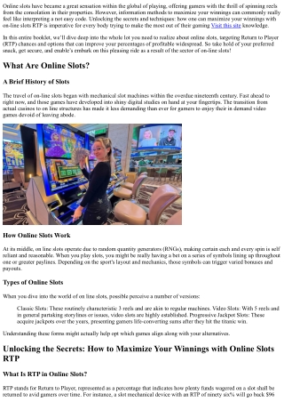 Opening the  Tips:  Just How to  Take full advantage of Your  Payouts with  Inte