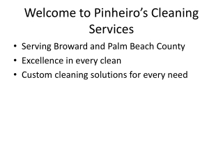 welcome to pinheiro s cleaning services
