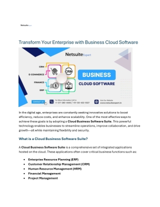 transform your enterprise with business cloud