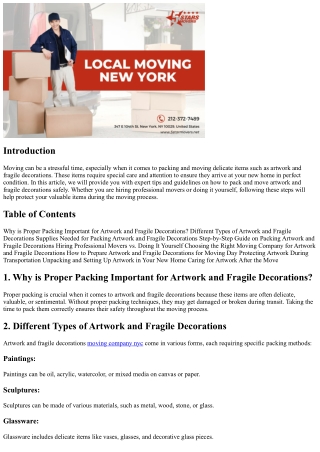 How to Pack and Move Artwork and Fragile Decorations