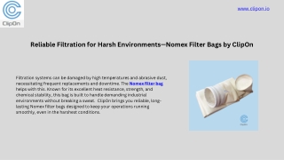 Nomex Filter Bag | Nomex Filter Bags | ClipOn