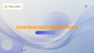 Digital Marketing Strategies Overview - cotask it soutions