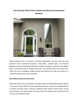 how security films protect commercial spaces