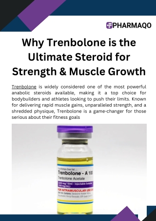 Why Trenbolone is the Ultimate Steroid for Strength & Muscle Growth