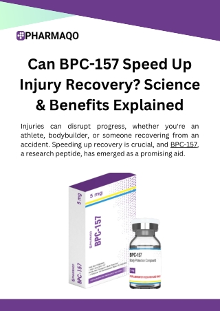 Can BPC-157 Speed Up Injury Recovery Science & Benefits Explained