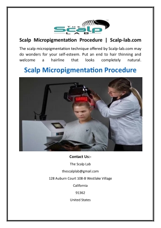 scalp micropigmentation procedure scalp lab com