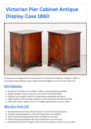 Victorian Pier Cabinet Antique Display Case 1860