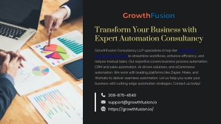 Transform Your Business with Expert Automation Consultancy