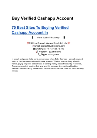 Buy Verified Cashapp Account