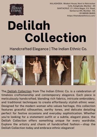 Delilah Collection – Ethnic Fashion Redefined | The Indian Ethnic Co.