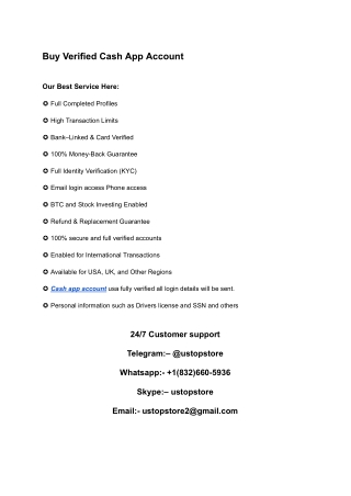 buy verified cash app account