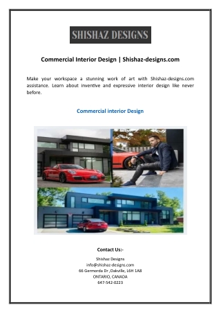 Commercial Interior Design | Shishaz-designs.com