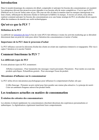 Comment anticiper les besoins des consommateurs avec une bonne stratégie de PLV