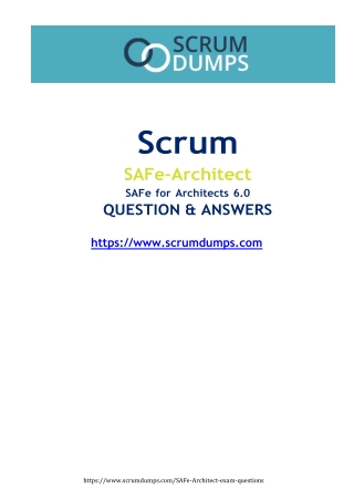 SAFe-Architect Exam Dumps Unlock Your Scrum Career with the Best Prep Resources