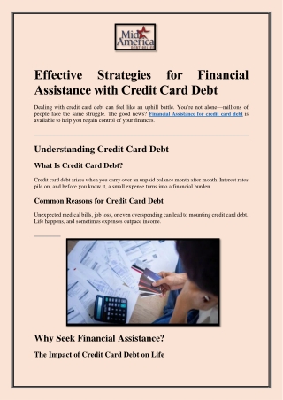 effective strategies for financial assistance