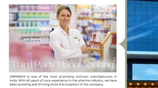 Third Party Manufacturing Services All over India