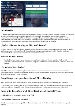 Tutorial paso a paso  con el fin de  configurar el Direct Routing en Microsoft T