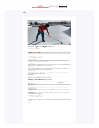 Roof Waterproofing Services Near Me - Alive Ventures