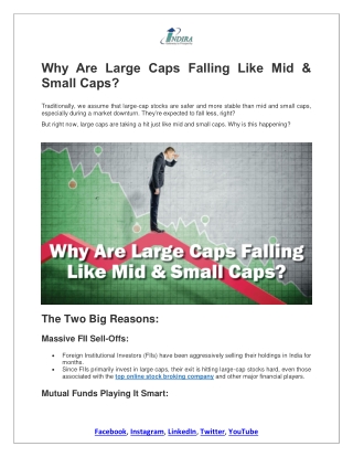 Why Are Large Caps Falling Like Mid & Small Caps