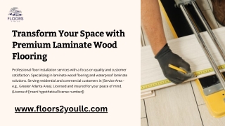 Transform Your Space with Premium Laminate Wood Flooring