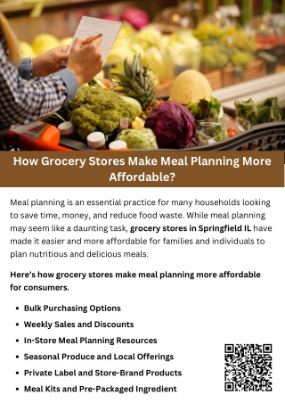 How Grocery Stores Make Meal Planning More Affordable?