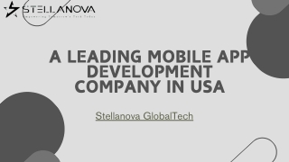 Top Mobile App Development Services in the USA | Stellanova Globaltech