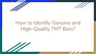 How to Identify Genuine and High-Quality TMT Bars_