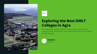 Top DMLT Colleges in Agra
