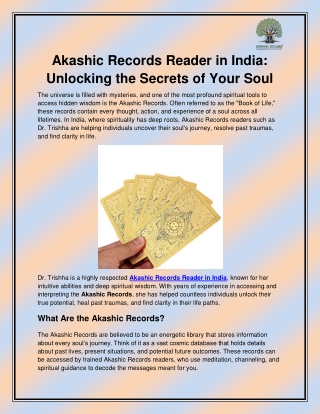 akashic records reader in india unlocking