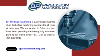 Expert Machining Services in Edmonton – BP Precision Machining