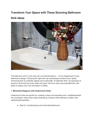 transform your space with these stunning bathroom