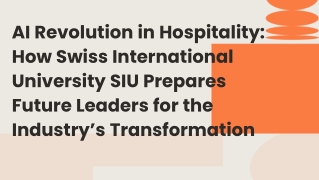 AI Revolution in Hospitality: How SIU Prepares Future Leaders for the Industry’s