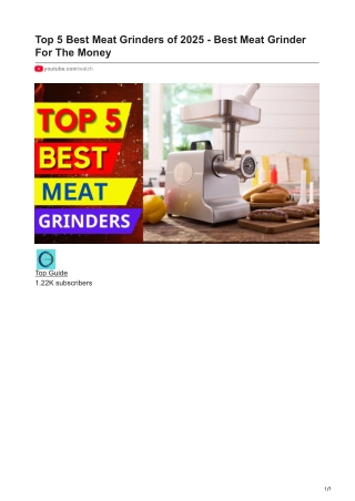 youtube.com-Top 5 Best Meat Grinders of 2025 - Best Meat Grinder For The Money