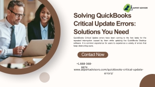 solving quickbooks critical update errors