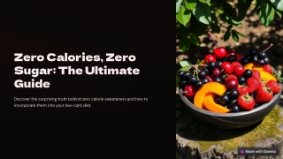 Zero Calorie Sugar Alternatives – Sweeten Without the Calories