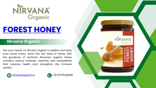 forest honey - Nirvana organic
