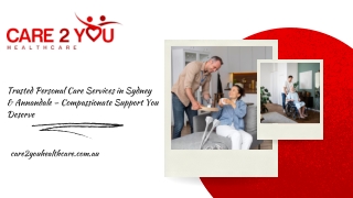 Trusted Personal Care Services in Sydney & Annandale – Compassionate Support You