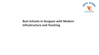 Best Schools in Gurgaon with Modern Infrastructure and Teaching