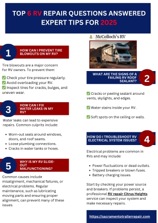 Top 6 RV Repair Questions Answered Expert Tips for 2025