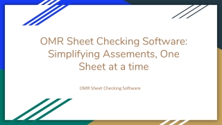 OMR Sheet Checking Software: Simplifying Assessments, One Sheet at a Time